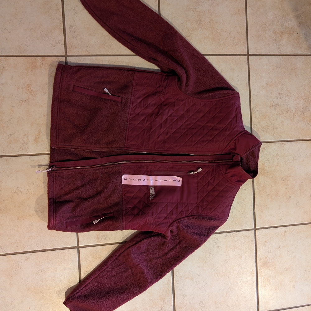 Eddie Bauer Maroon Quilted Jacket